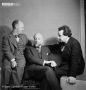 Paul Hindemith (1895-1963), compositeur américain d'origine allemande, Arthur Honegger (1892-1955), compositeur suisse et Ernest Ansermet (1883-1969), chef d'orchestre suisse. Paris, juin 1935.
