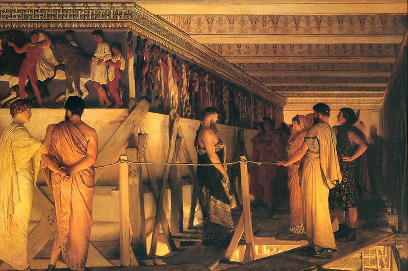 027 - Lawrence Alma-Tadema - Phidias Showing the Frieze of the Parthenon to his Friends