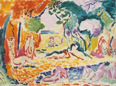 0551 - Henri Matisse - Jeune femme en robe japonaise au bord de l'eau,