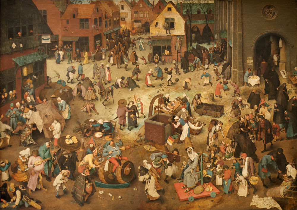 16 - Bruguel l'Ancien - Le combat de Carnaval et de Carême - 1559