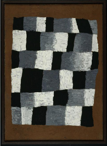 202Paul Klee (1879-1940) Rhythmisches (« En rythme ») 1930 Huile sur toile, toile de jute H. : 69,6 cm ; L. : 50,5 cm Paris, musée national d’art moderne – Centre Georges-Pompidou