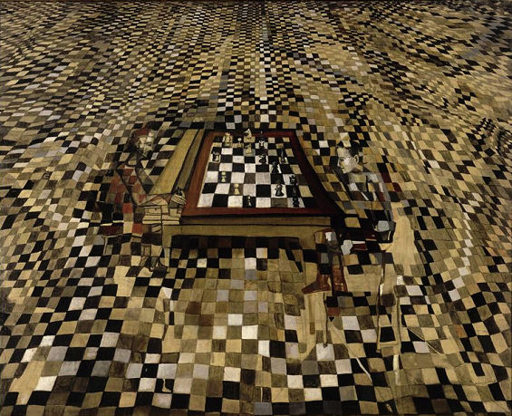 203Maria-Elena Vieira da Silva (1908-1992)  La partie d’échecs 1943   Huile sur toile,  H. : 81 cm ; L. : 100 cm Paris, musée national d’Art moderne - Centre Georges-Pompidou.