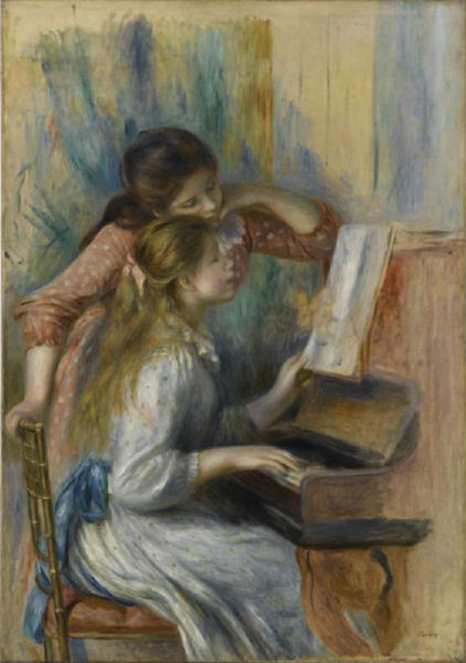 715Auguste Renoir (1841-919), Jeunes filles au piano, vers 1892. Huile sur toile, 112 x 79 cm. Paris, musée de l’Orangerie.