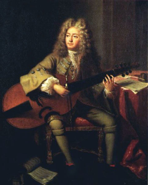 803	André Bouys (1656-1740), Portrait de Marin Marais, compositeur, vers 1704. Peinture. Paris, Bibliothèque-musée de l'Opéra.