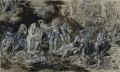 408Girodet -Trioson (1767-1824)  Le jugement de Midas Crayon noir, plume et encre brune, lavis brun, rehauts de gouache blanche H. : 30,2 cm ; L. : 50 cm Paris, musée du Louvre