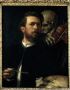 816Arnold Böcklin : Selbstbildnis mit fiedelndem Tod (« Autoportrait avec la Mort au violon »). 1872. Staatliche Museen zu Berlin. Nationalgalerie.