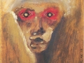 211Arnold Schoenberg  Der rote Blick (« Le regard rouge »). Mai 1910 Huile sur carton H. : 32 cm ; L. : 25 cm Munich