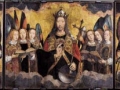 608Hans Memling (1433-1494),  Le Christ entouré d’anges chanteurs et musiciens, vers 1480.     Huile sur bois (chêne), 212,7 x 169,7 cm.