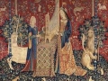 701Tenture de la Dame à la Licorne : l’Ouïe (détail). 1500-1510. Musée de Cluny.