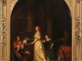 709Caspar Netscher (1635-1684), Femme au piano et chanteur, 1666. Huile sur toile marouflée sur bois de chêne, arrondi en haut, 59,5 x 46 cm. Dresde, Gemaldegalerie Alte Meister, Staatliche Kunstsammlungen