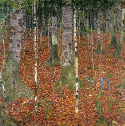 Gustav Klimt "Birch forest"