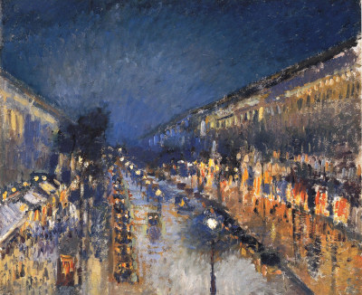 Camille Pissarro The Boulevard Montmartre at Night 1897