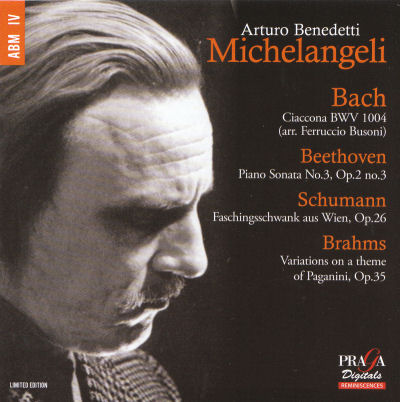 Arturo Benedetti Michelangeli - Bach -  Beethoven - Schumann - Brahms